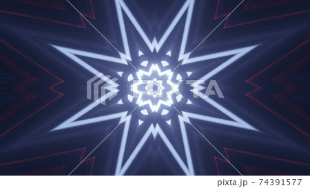 3D illustration of minimal star shaped ornament 74391577