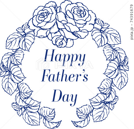 Father S Day Rose Wreath 2 Stock Illustration