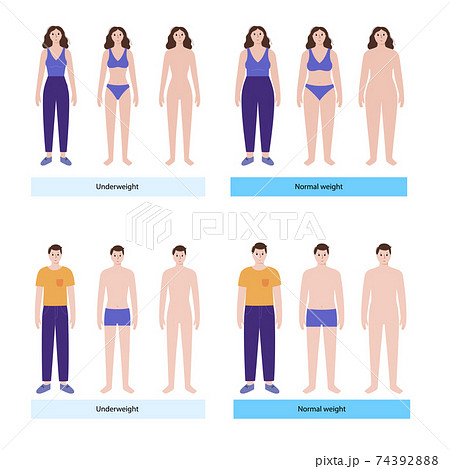 Woman and man anorexia Woman and man anorexia 74392888