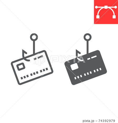 Banking scam line and glyph icon, security and phishing password, data theft sign vector graphics, editable stroke linear icon, eps 10. Banking scam line and glyph icon, security and phishing password, data theft sign vector graphics, editable stroke linear icon, eps 10. 74392979