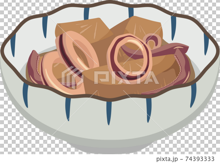Japanese-style small bowl simmered radish and squid 74393333