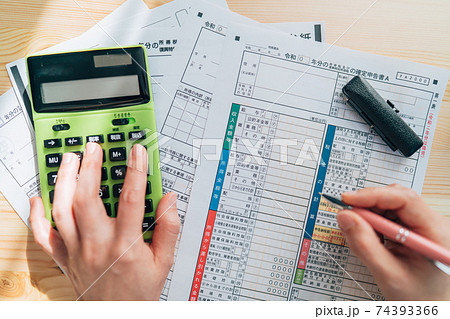 確定申告書の記入イメージ 74393366