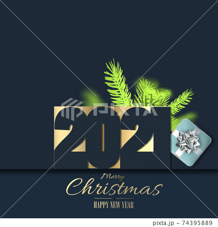 Holiday New Year 2021 card Holiday New Year 2021 card 74395889