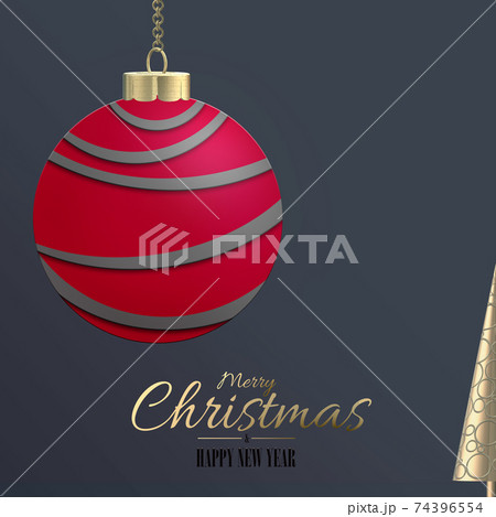 Minimalist abstract Christmas design 74396554