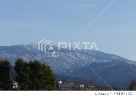 白馬の騎士　天元台　雪形　米沢市　山形県 74397510