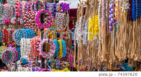 stall with flower arrangements at Taksim Square  stall with flower arrangements at Taksim Square  74397620