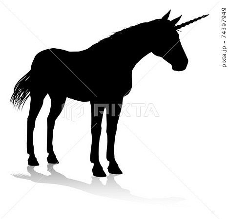 Unicorn Silhouette Horned Horse Unicorn Silhouette Horned Horse 74397949