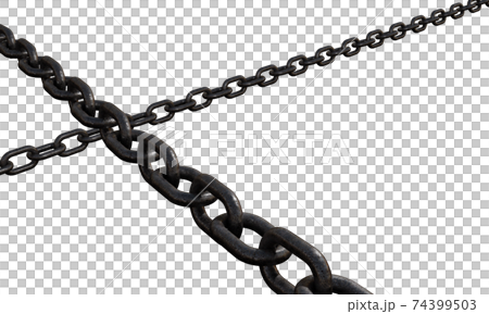 被鏈遮擋的圖像的圖形材料（透明背景） 74399503