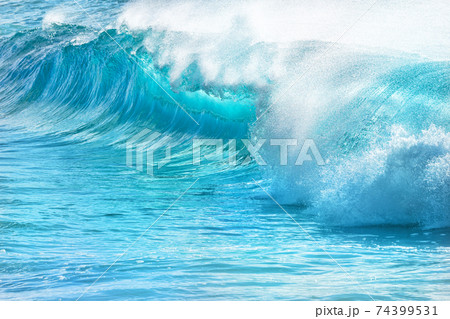 turquoise waves at Sandy Beach, Hawaii turquoise waves at Sandy Beach, Hawaii 74399531