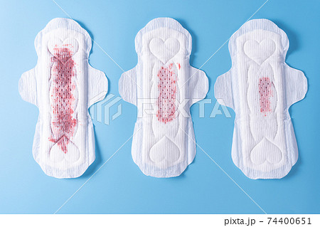 Set of different used sanitary pad, Sanitary - Stock Photo [74400651] -  PIXTA