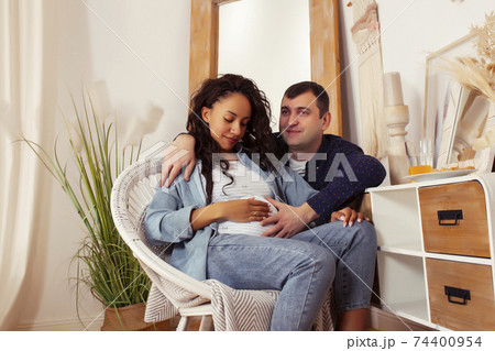 happy smiling family together at home, lifestyle people concept happy smiling family together at home, lifestyle people concept 74400954