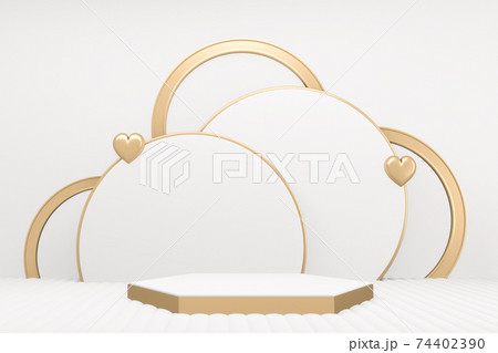 White podium minimal design product scene. 3d rendering White podium minimal design product scene. 3d rendering 74402390