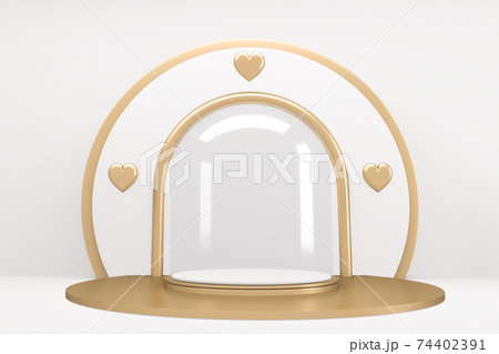 White podium minimal design product scene. 3d rendering 74402391