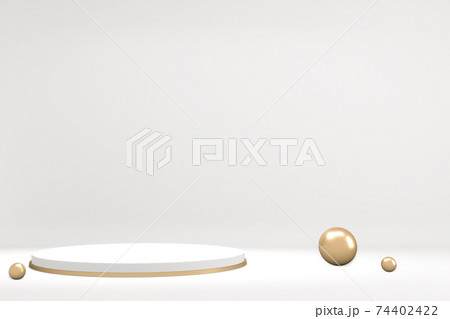 White podium minimal design product scene. 3d rendering White podium minimal design product scene. 3d rendering 74402422