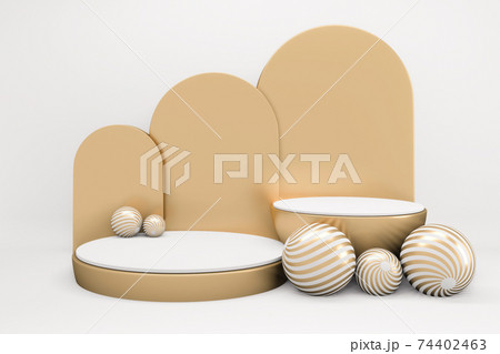 The Golden Podium minimal geometric white and gold style abstract.3D rendering The Golden Podium minimal geometric white and gold style abstract.3D rendering 74402463