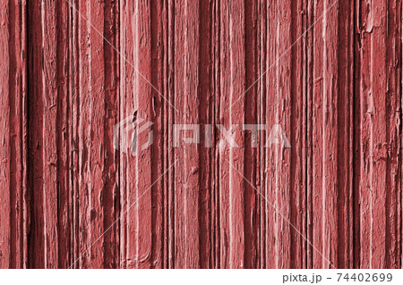old wood background. wooden planks painted in red brown 74402699