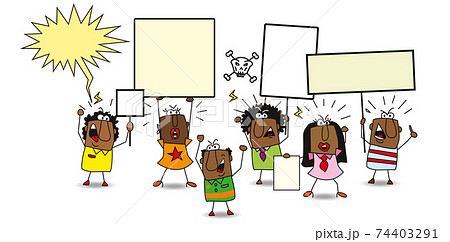 Demonstration of black people 74403291