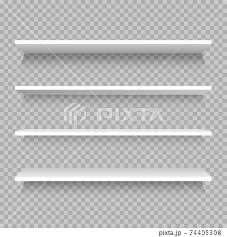 Empty white shop shelf 74405308