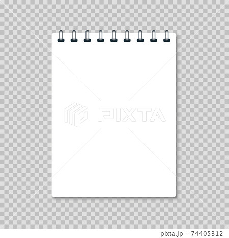 white realistic notebook 74405312