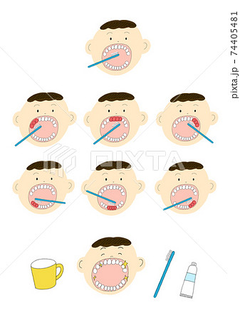 Illustration Of Toothpaste Order Of Brushing Stock Illustration