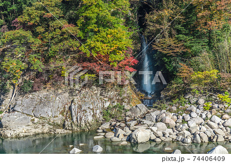 【中津川市 賤母の森川と緑の公園の滝】 【中津川市 賤母の森川と緑の公園の滝】 74406409