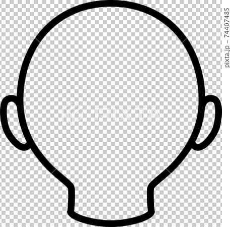 頭部イメージ図版:背面からみた頭 頭部イメージ図版:背面からみた頭 74407485