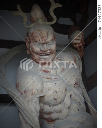 奈良・法隆寺の金剛力士像(阿形像) 奈良・法隆寺の金剛力士像(阿形像) 74407523