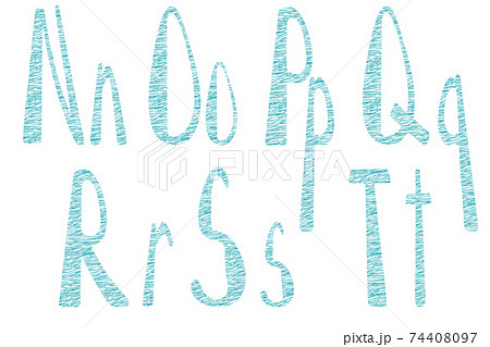 Latin hand drawn alphabet in sewing style Latin hand drawn alphabet in sewing style 74408097