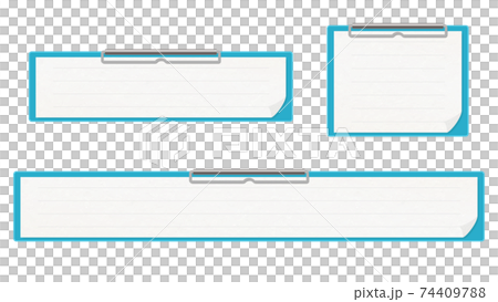 水色クリップボードのテロップベース 74409788