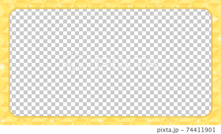 閃閃發光的屏風框架/金框和黃色瓷磚 74411901