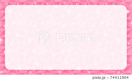 ピンクタイルのキラキラした背景ベース・テキストスペースあり 74411904