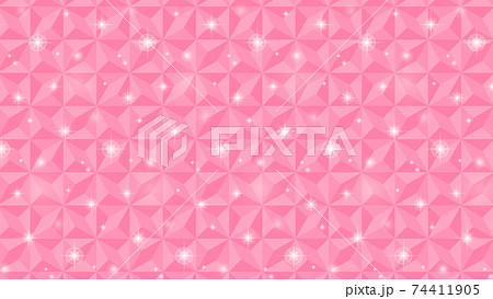 ピンクタイルのキラキラした背景ベース とりきりベースのイラスト素材