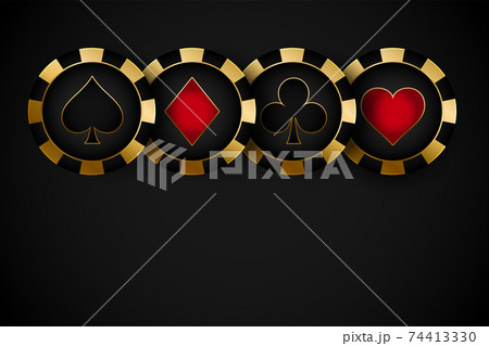 golden premium casino symbol chips 74413330