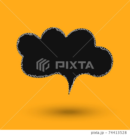 Black hand drow speech bubble. Cartoon Vector...のイラスト素材 [74413528] - PIXTA
