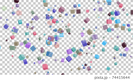 CG cube, many rolling cubes 74415644