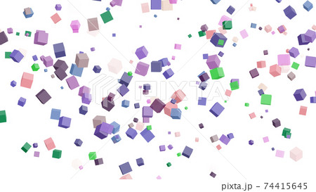 CGキューブ 多数の転がる立方体 CGキューブ 多数の転がる立方体 74415645