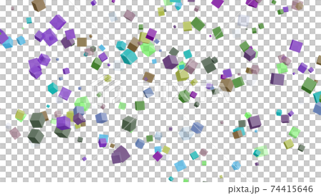 CG cube, many rolling cubes 74415646