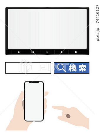 カーナビ・検索バー・スマートフォン カーナビ・検索バー・スマートフォン 74416127