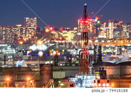 《神奈川県》工場夜景と都市夜景 《神奈川県》工場夜景と都市夜景 74416188