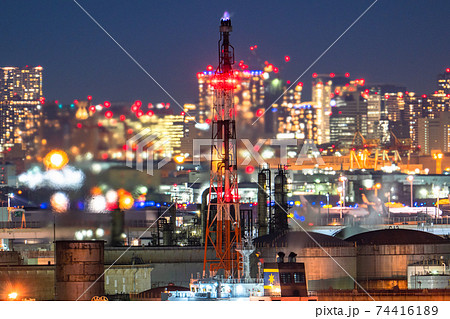 《神奈川県》工場夜景と都市夜景 《神奈川県》工場夜景と都市夜景 74416189