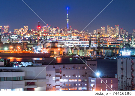 《神奈川県》工場夜景と都市夜景 《神奈川県》工場夜景と都市夜景 74416196