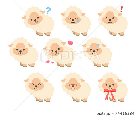 羊イラスト素材 : Sheep illustration material 74416234