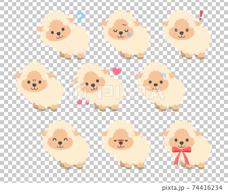 羊イラスト素材 : Sheep illustration material 74416234
