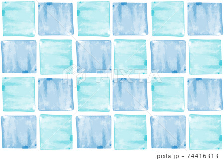 青色の爽やかな水彩の背景素材2のイラスト素材