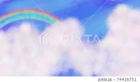 夏の雲と美しい虹 夏の雲と美しい虹 74416751