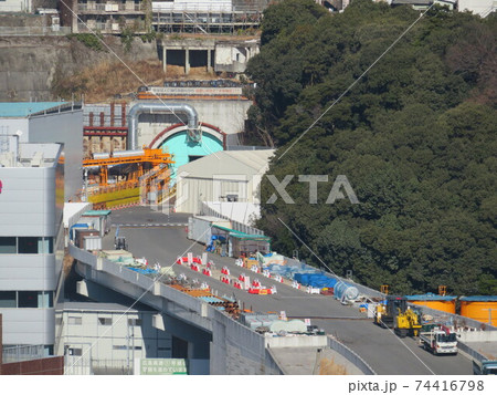 広島高速5号線トンネル工事風景 74416798