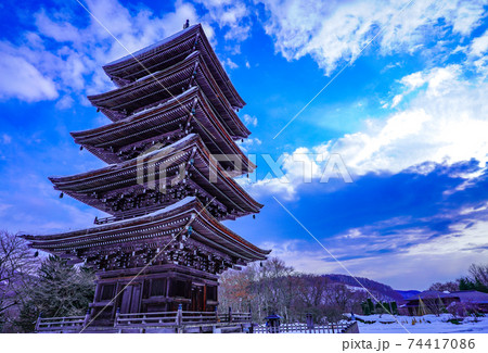 定義山西方寺の五重塔（宮城県仙台市） 74417086