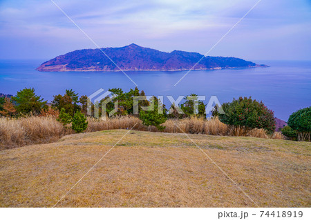 おしか御番所公園から望む金華山(宮城県石巻市) おしか御番所公園から望む金華山(宮城県石巻市) 74418919