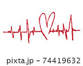 Heart pulse isolated illustration on white background 74419632