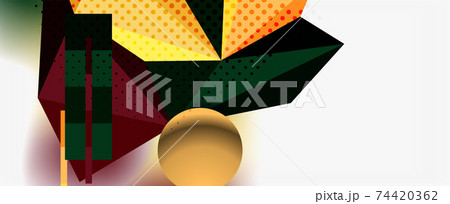 Trendy 3d geometric composition, design template for business or technology presentation, internet poster or web brochure cover Trendy 3d geometric composition, design template for business or technology presentation, internet poster or web brochure cover 74420362